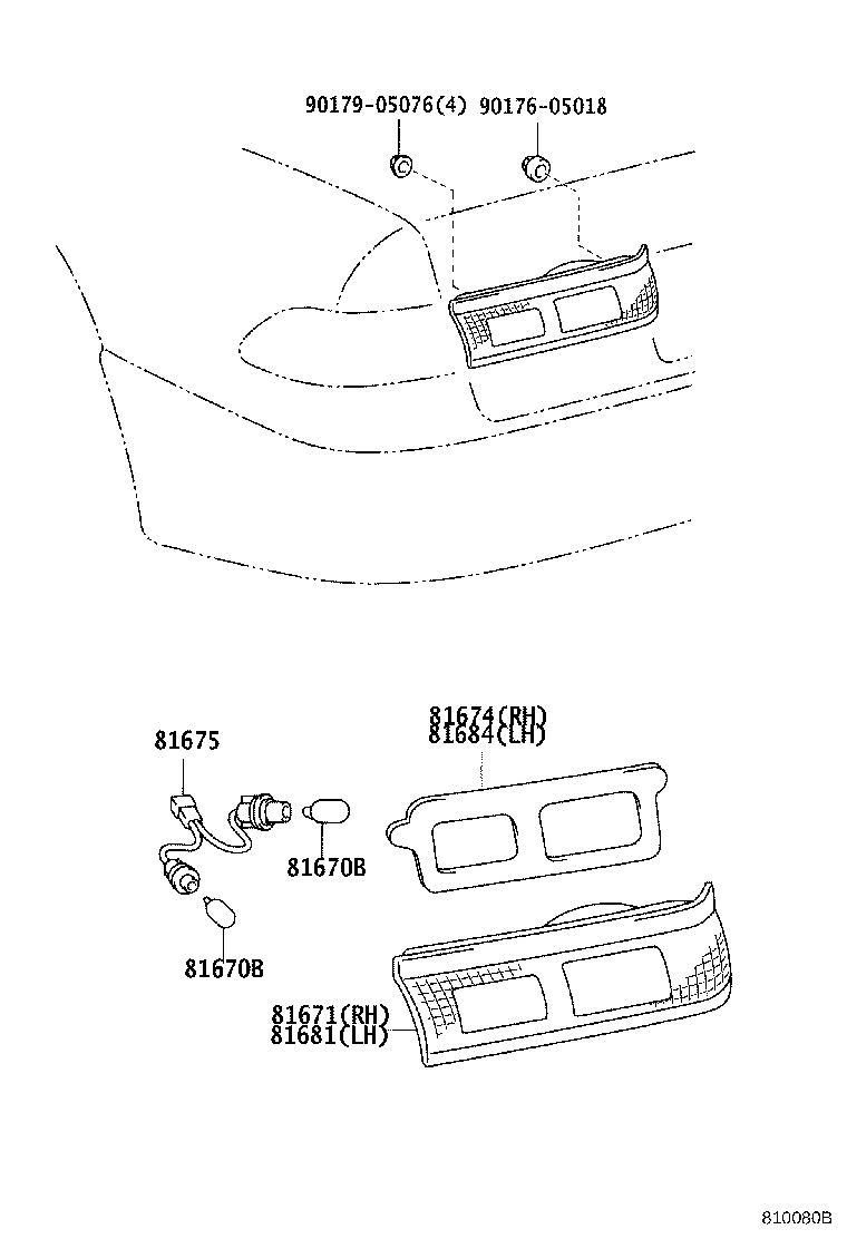 81591-33060 LENS, BACK-UP LAMP, LH product image