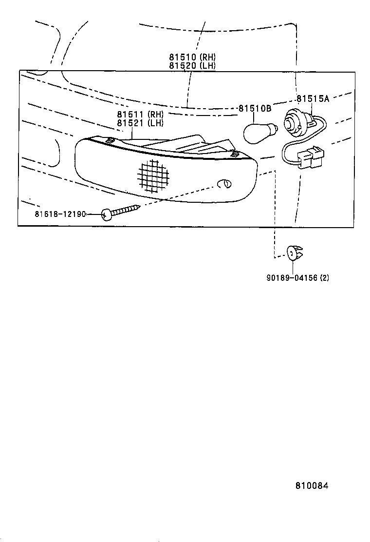 81515-26070 PLUG ASSY, FRONT TURN SIGNAL LAMP product image