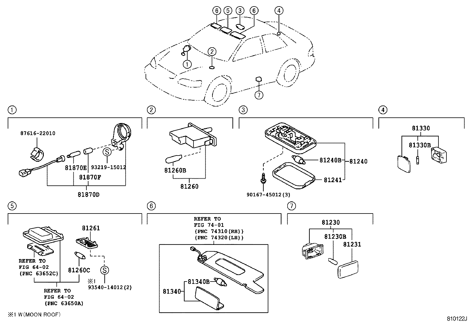 81240-32031-B3 LAMP ASSY, ROOM, NO.1 product image