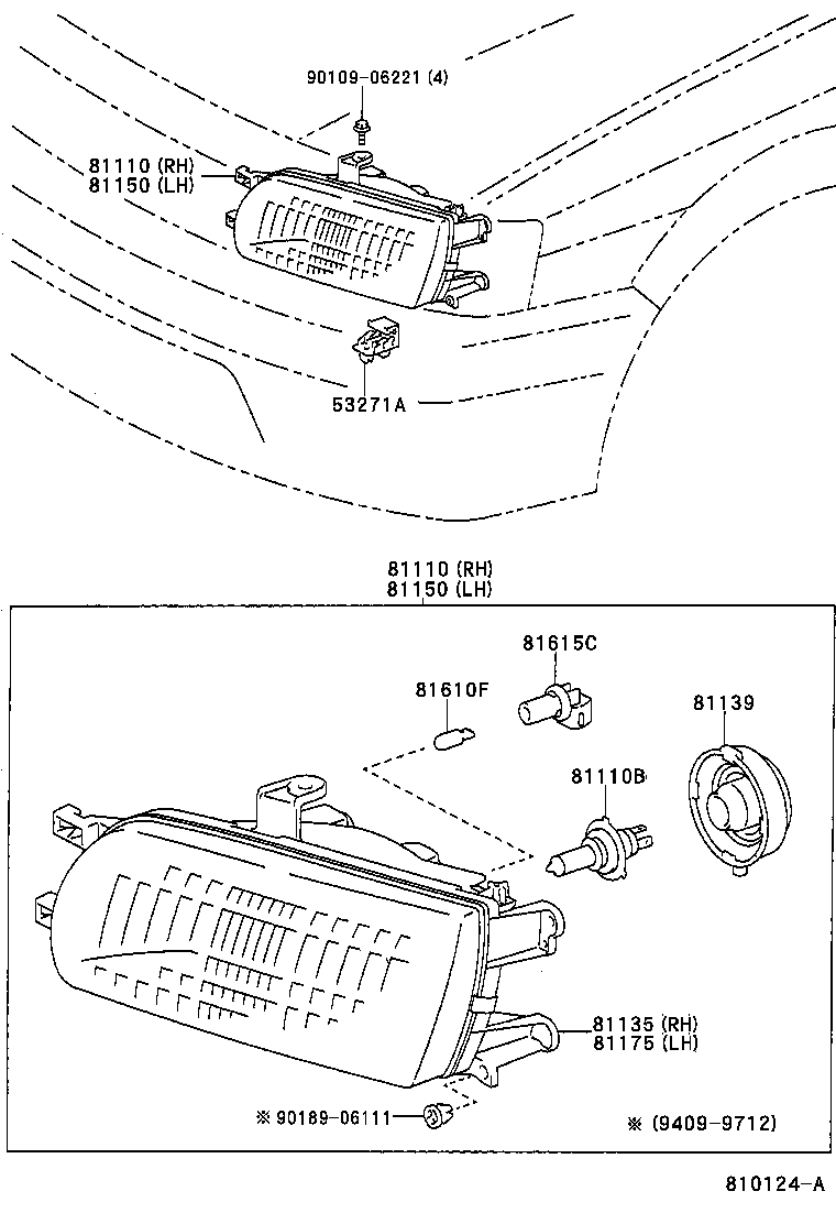 81150-16580 HEADLAMP ASSY, LH product image