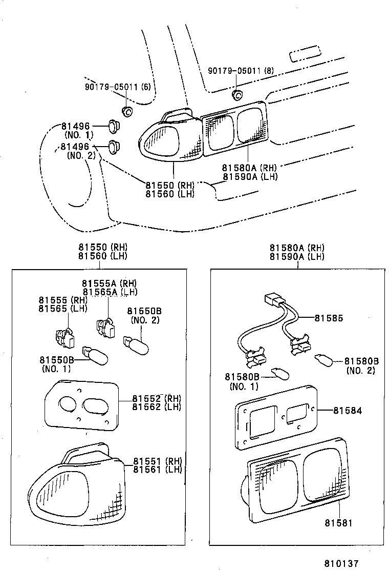 81552-44010 GASKET, REAR COMBINATION LAMP LENS, RH product image