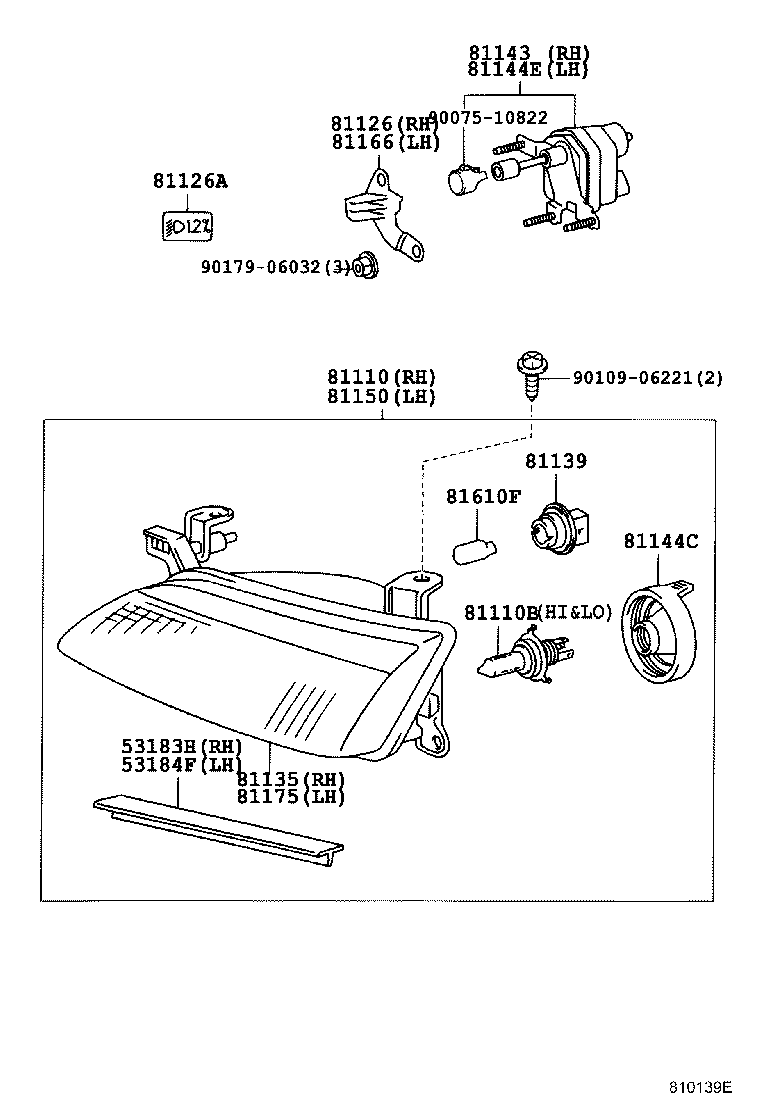 53183-33070 SEAL, HEADLAMP COVER, RH product image