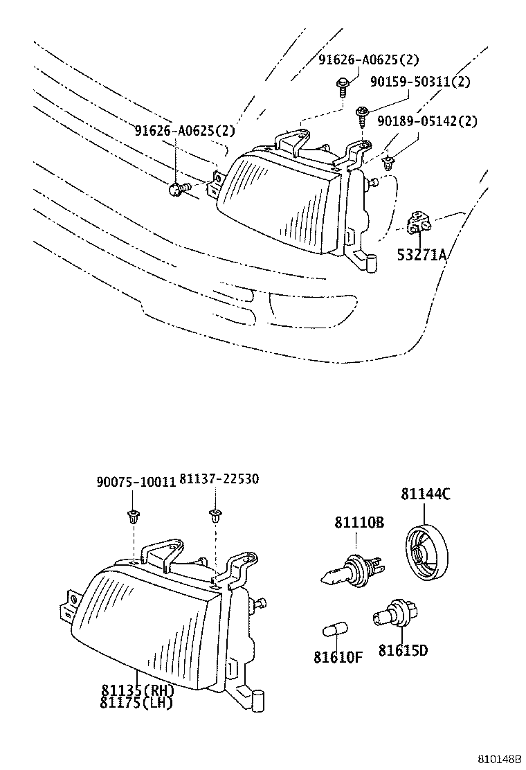 81121-28250 SPRING, HEADLAMP TENSION product image