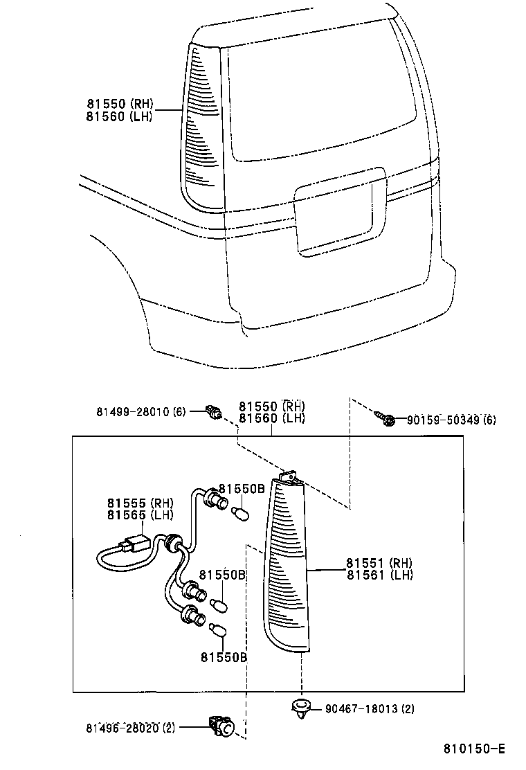 81561-28080 LENS, REAR COMBINATION LAMP, LH product image