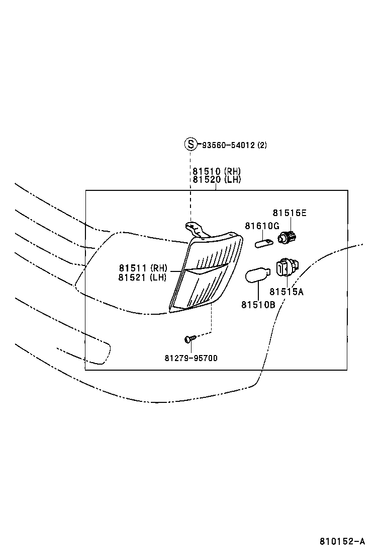81510-28190 LAMP ASSY, FRONT TURN SIGNAL, RH product image