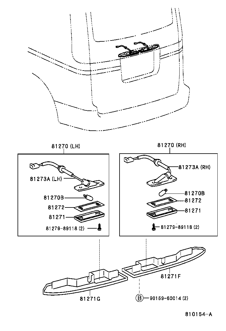 81270-28040 LAMP ASSY, LICENSE PLATE product image