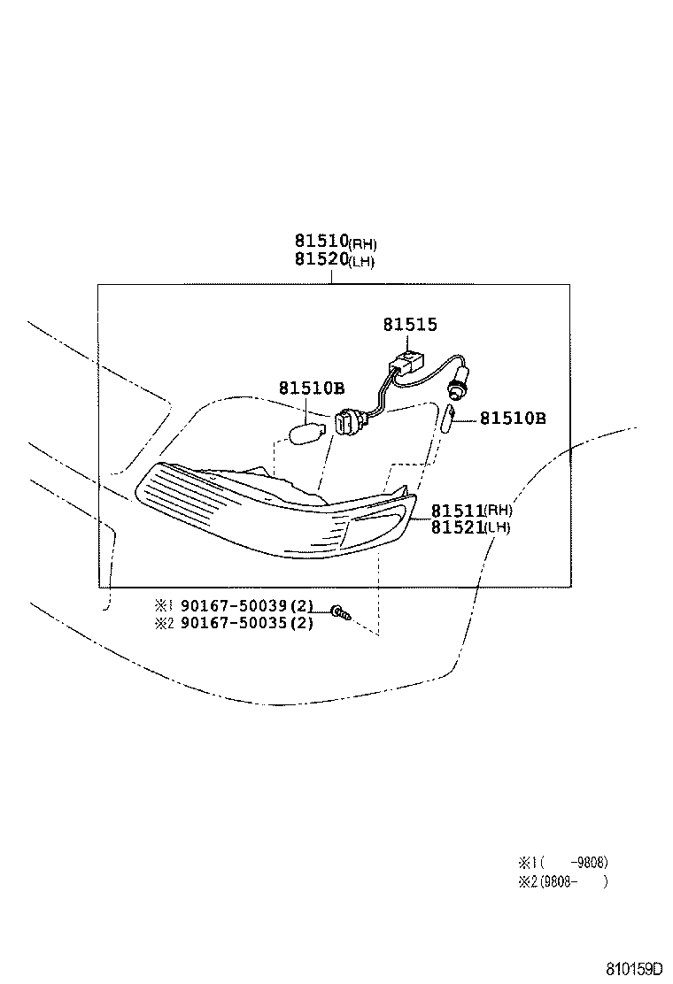 81515-26070 PLUG ASSY, FRONT TURN SIGNAL LAMP product image