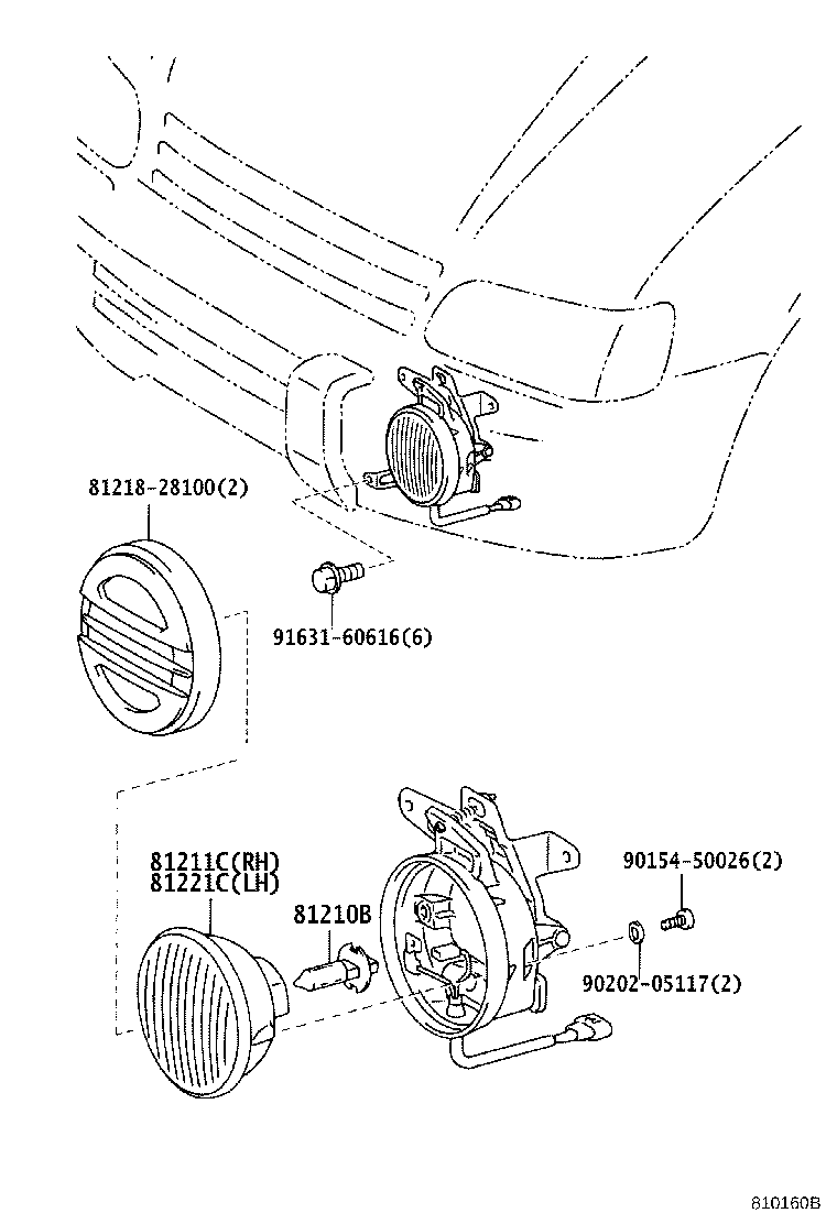81229-28040 BRACKET, FOG LAMP, LH product image