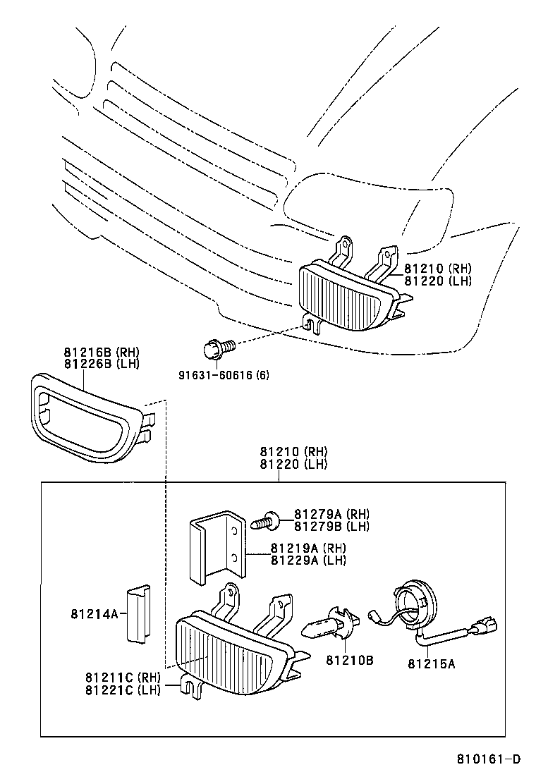 81229-28040 BRACKET, FOG LAMP, LH product image
