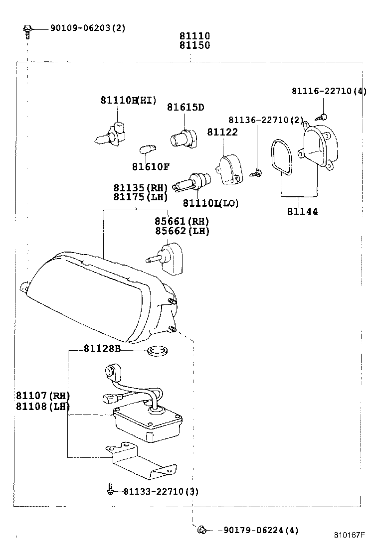 81150-22682 HEADLAMP ASSY, LH product image