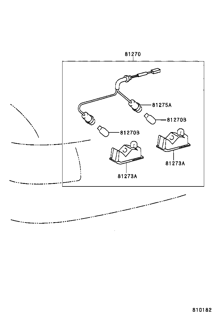 81270-22280 LAMP ASSY, LICENSE PLATE product image