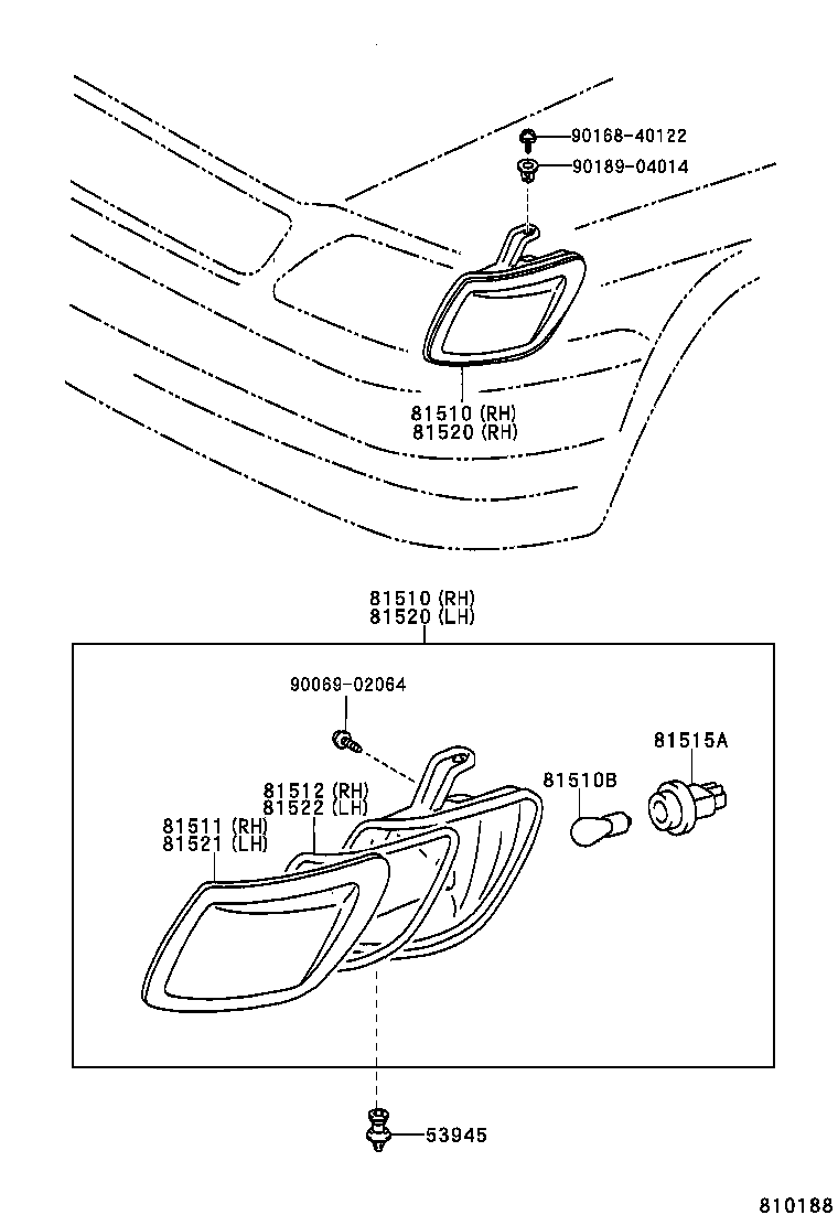 90069-81001 PLUG ASSY, FRONT TURN SIGNAL LAMP product image