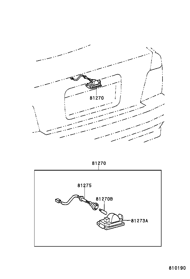 90080-81054 BULB (FOR LICENSE PLATE LAMP) product image