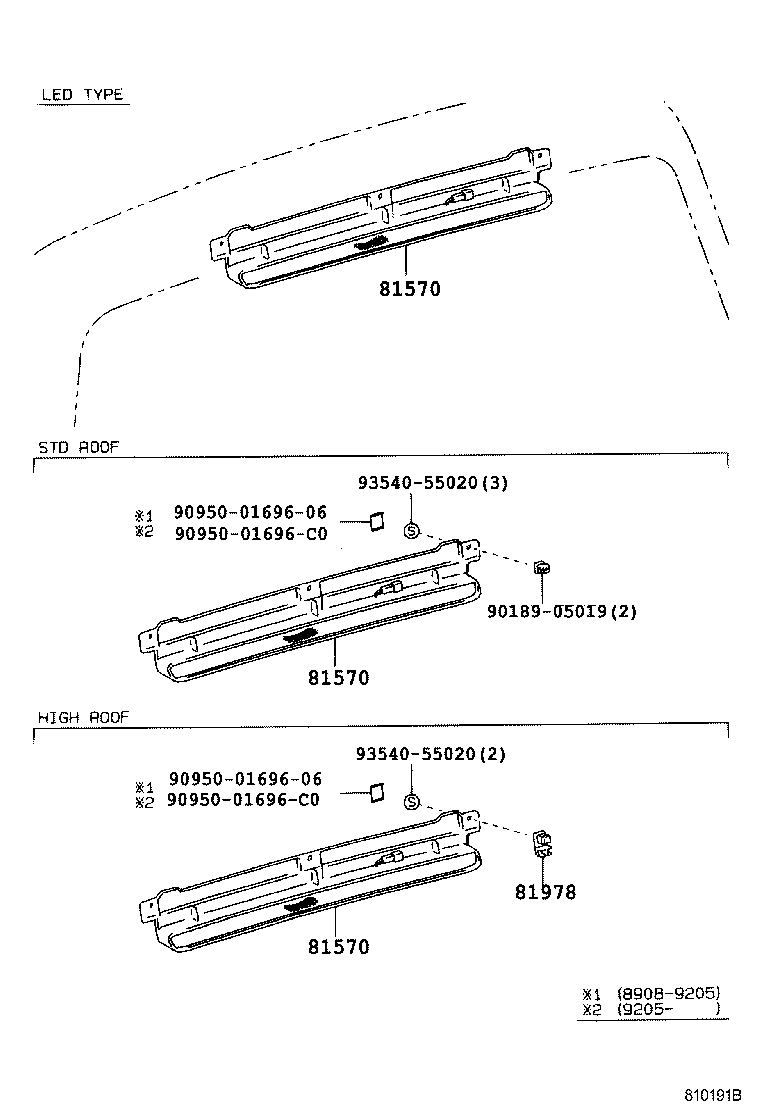 81977-26040 COVER, CENTER STOP LAMP product image