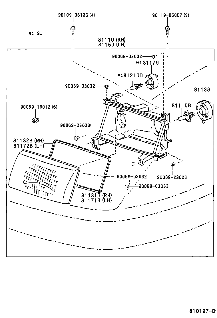 81150-0B040 HEADLAMP ASSY, LH product image