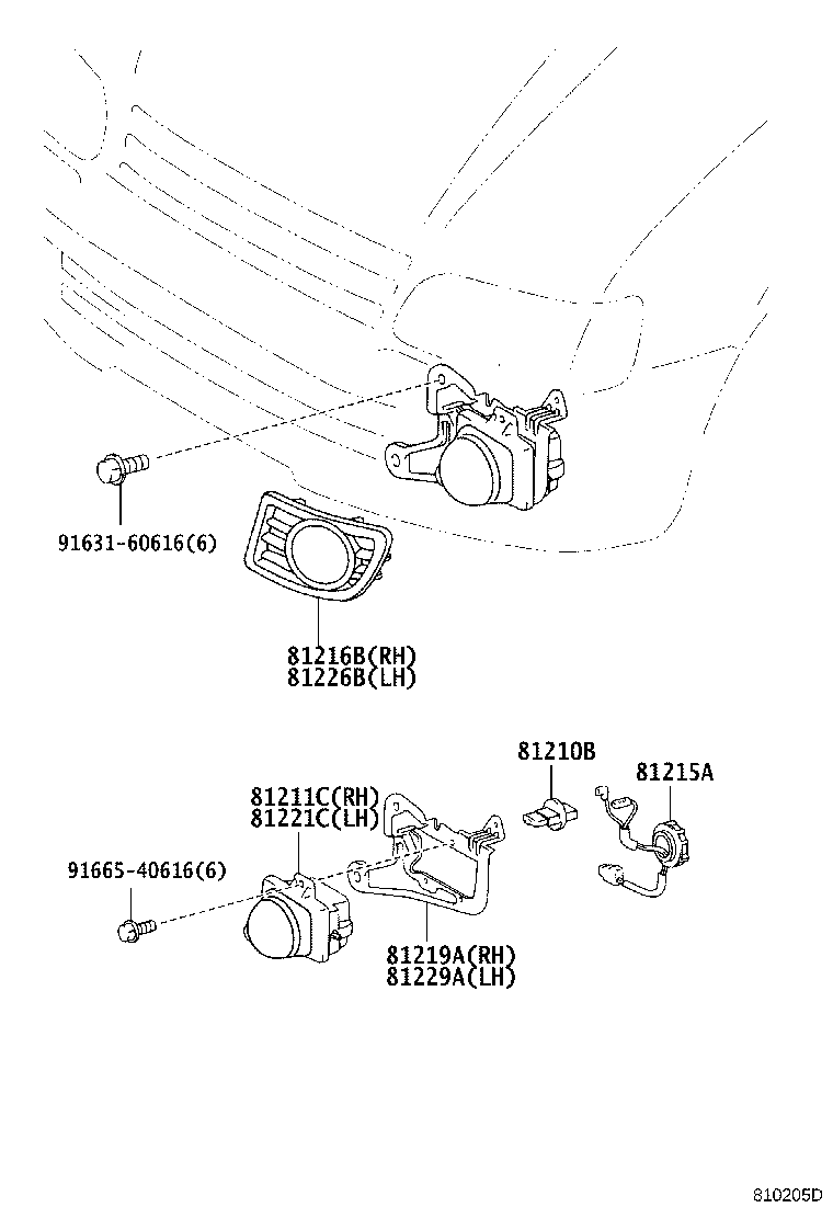 81229-28040 BRACKET, FOG LAMP, LH product image