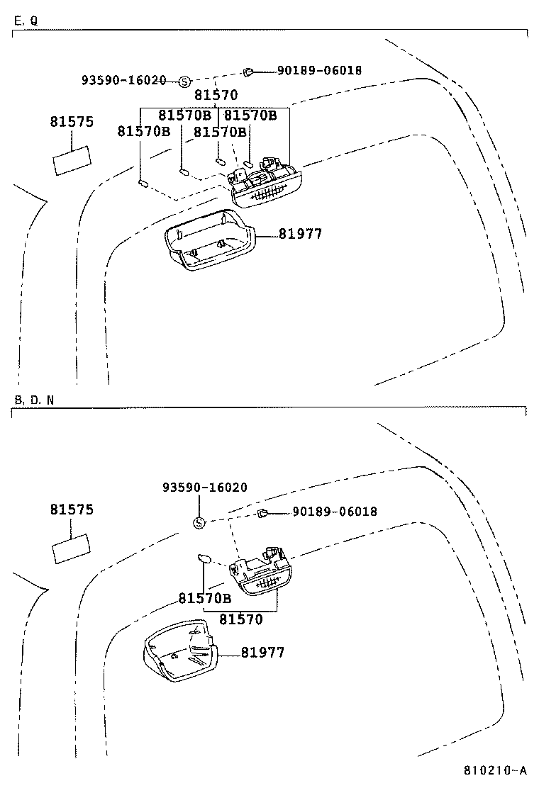 81570-28100 LAMP ASSY, CENTER STOP product image