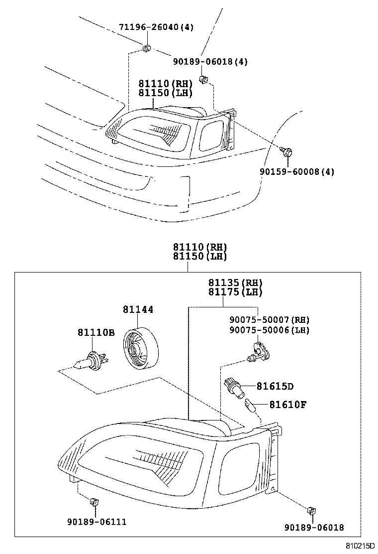 81150-95J36 HEADLAMP ASSY, LH product image