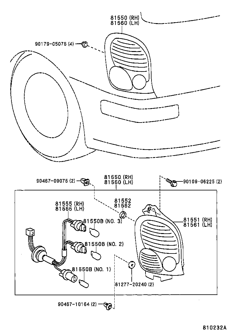 81550-13440 LAMP ASSY, REAR COMBINATION, RH product image