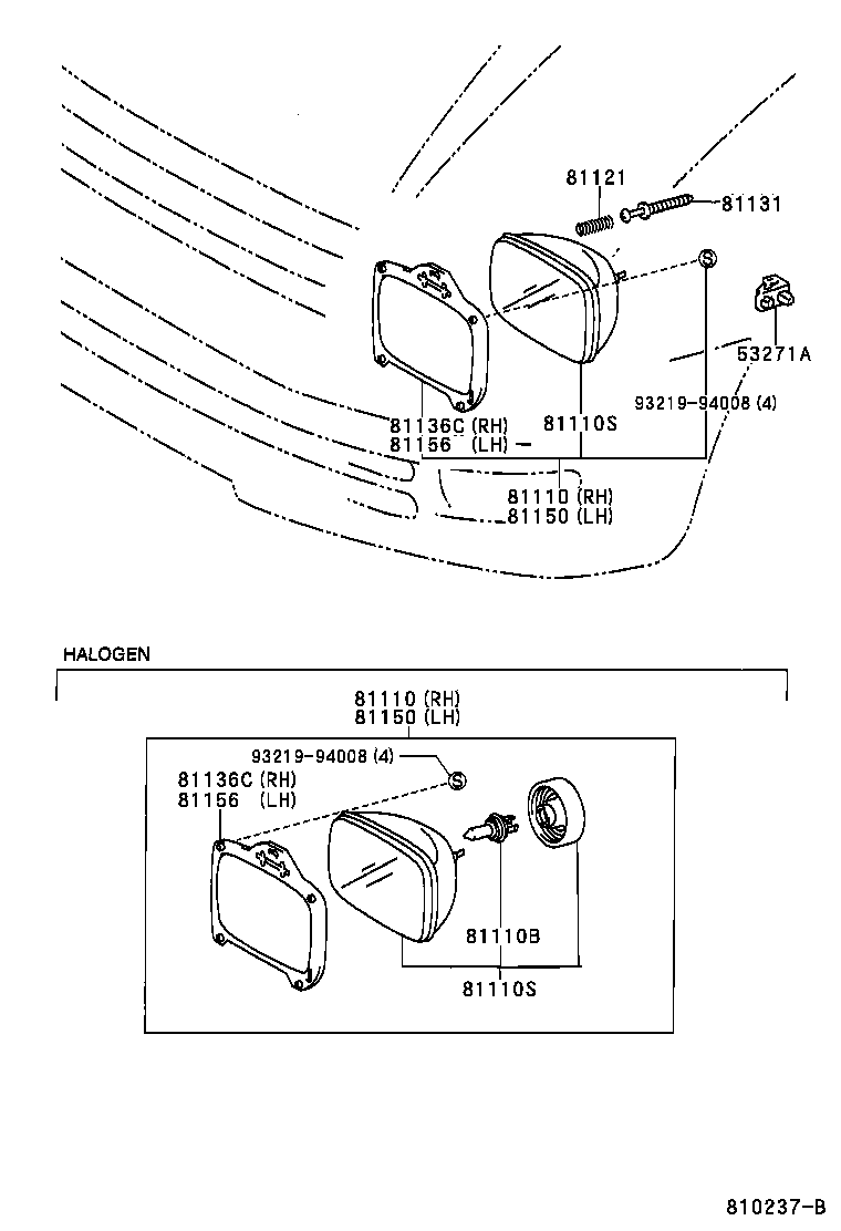 53271-28040 BRACKET, HEADLAMP MOUNTING product image