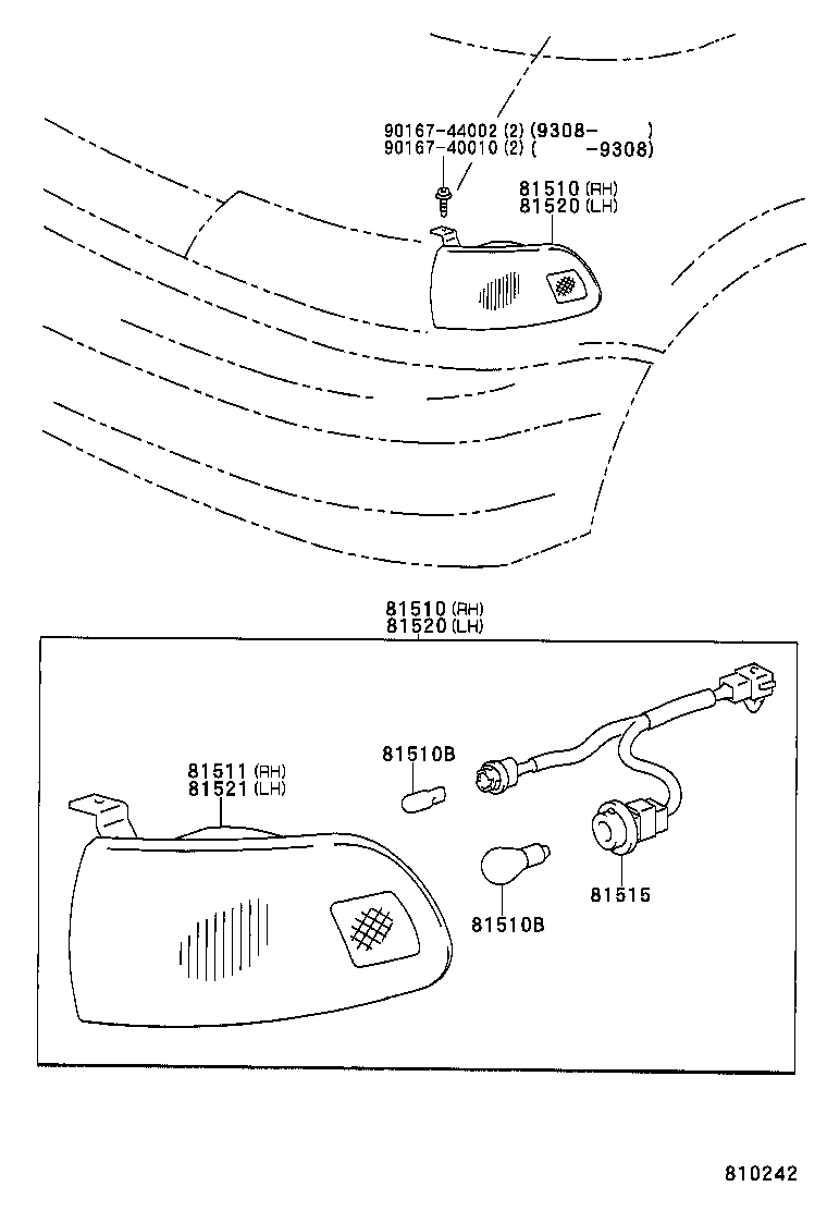 81520-28090 LAMP ASSY, FRONT TURN SIGNAL, LH product image