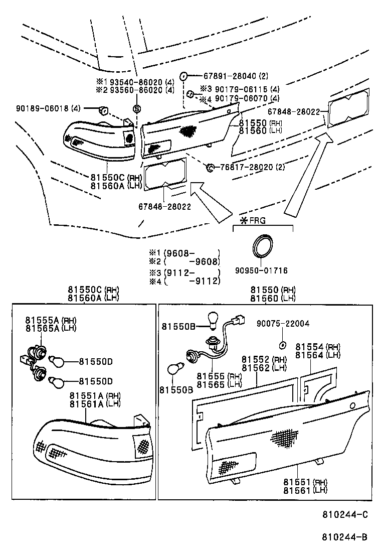 81550-95D07 LAMP ASSY, REAR COMBINATION, RH product image