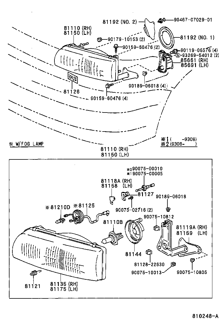 81130-28342 UNIT ASSY, HEADLAMP, RH product image
