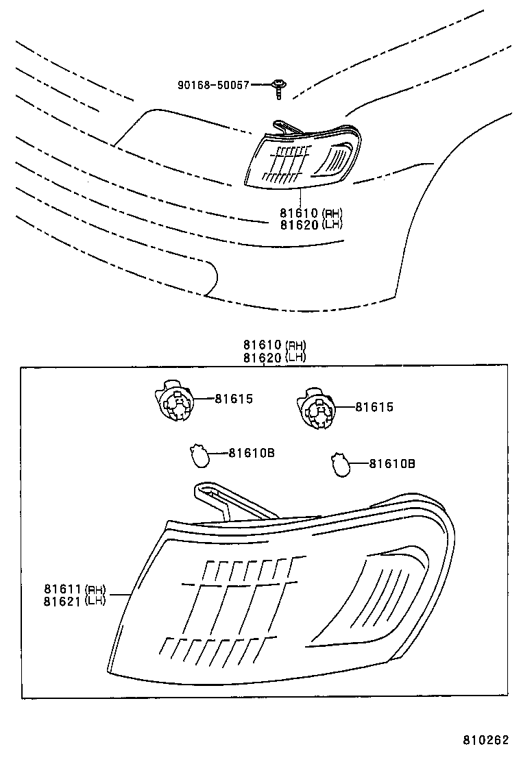81610-12540 LAMP ASSY, PARKING & CLEARANCE, RH product image