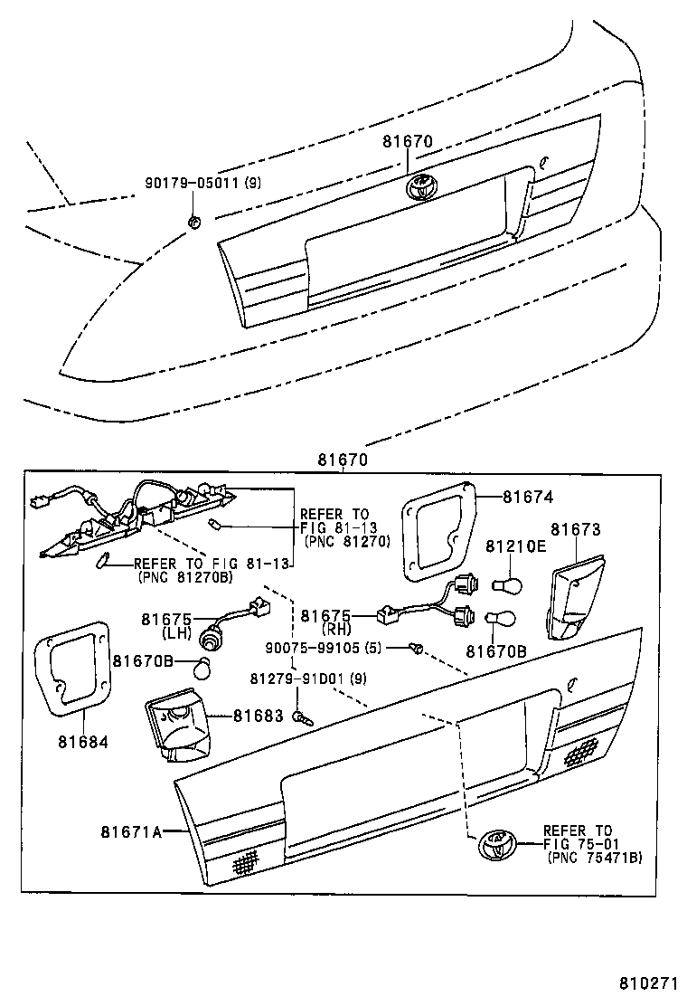 81675-12060 SOCKET & WIRE, BACK-UP LAMP product image