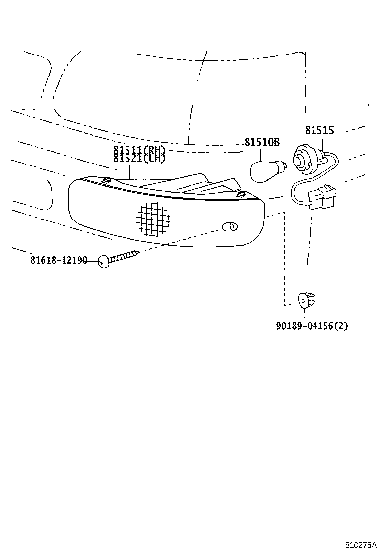 81515-26050 WIRE SUB-ASSY, FRONT TURN SIGNAL LAMP BODY product image