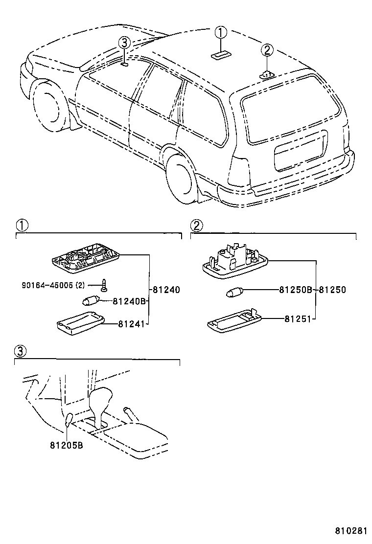 81330-12020 LAMP ASSY, LUGGAGE COMPARTMENT, NO.1 product image