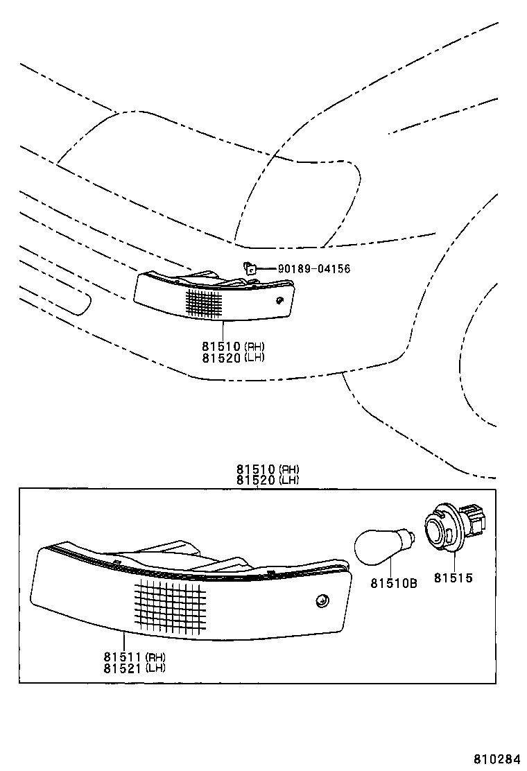 81510-13060 LAMP ASSY, FRONT TURN SIGNAL, RH product image
