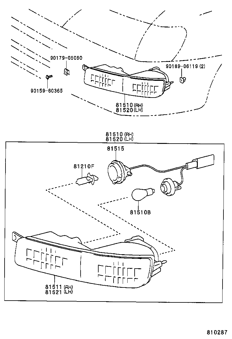 81520-12690 LAMP ASSY, FRONT TURN SIGNAL, LH product image
