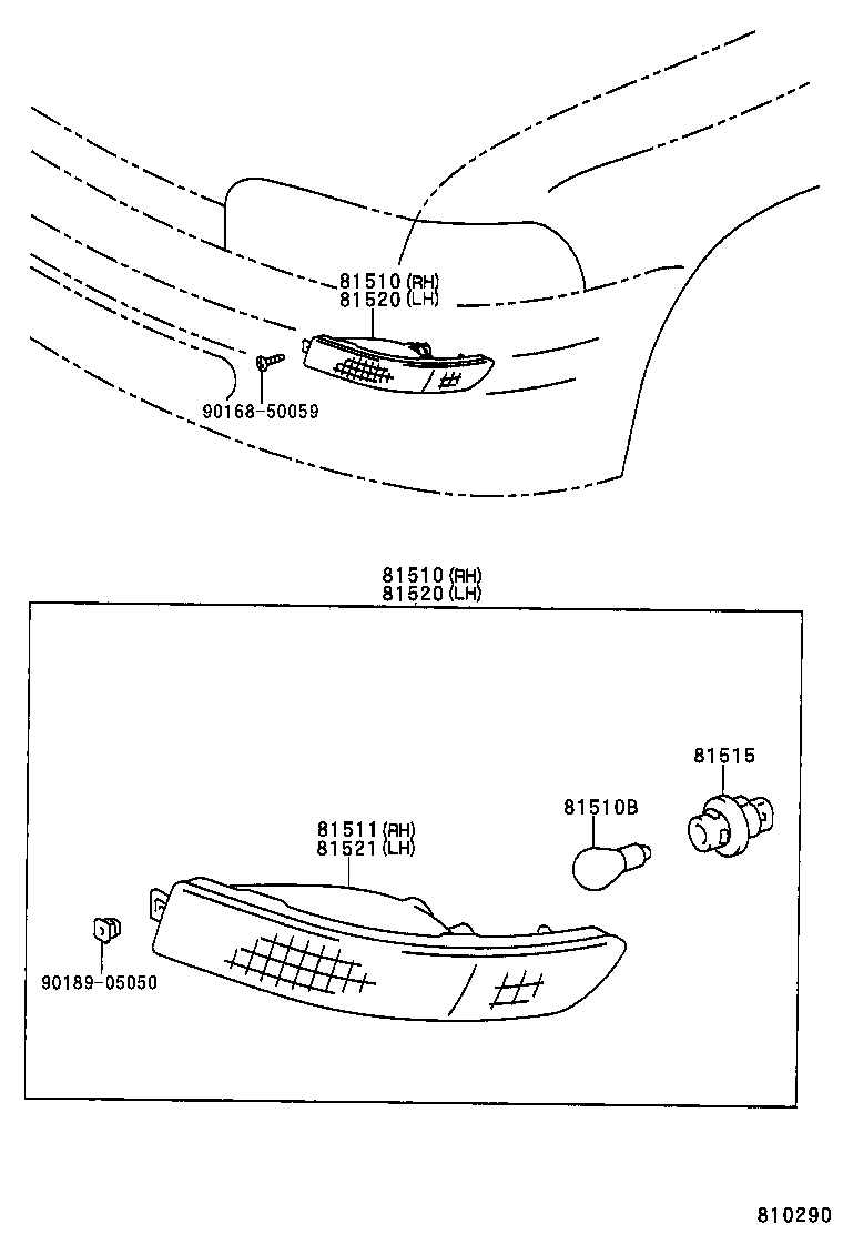 81510-13060 LAMP ASSY, FRONT TURN SIGNAL, RH product image
