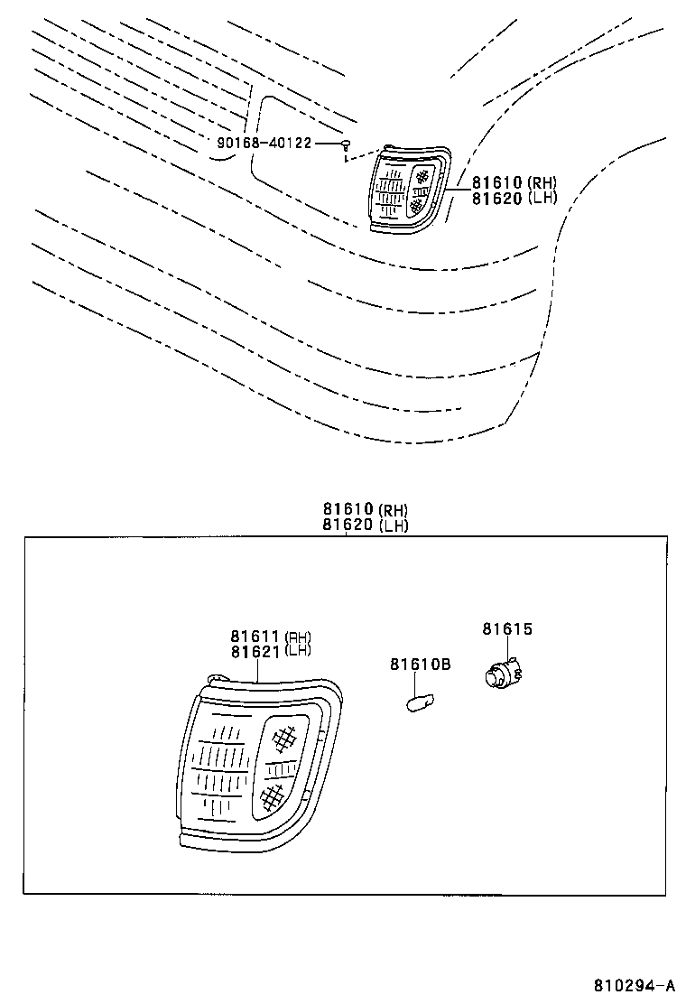 Toyota 81610-04070 LAMP ASSY, PARKING & CLEARANCE, RH