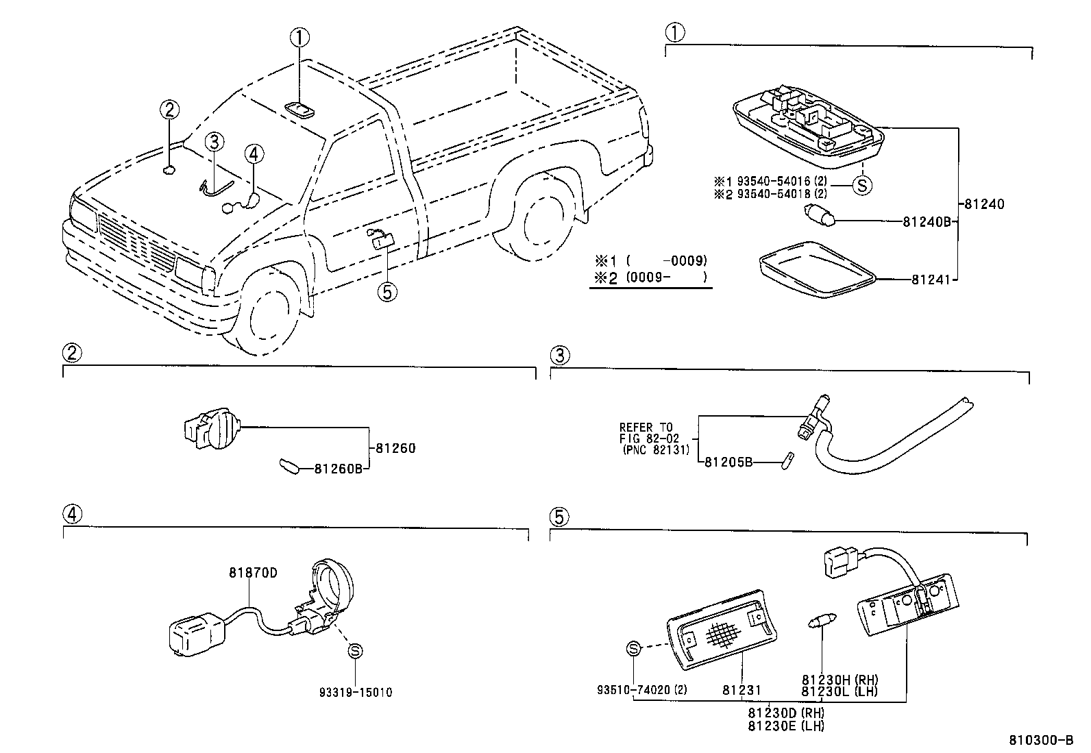 Toyota 81240-12051-B3 LAMP ASSY, ROOM, NO.1