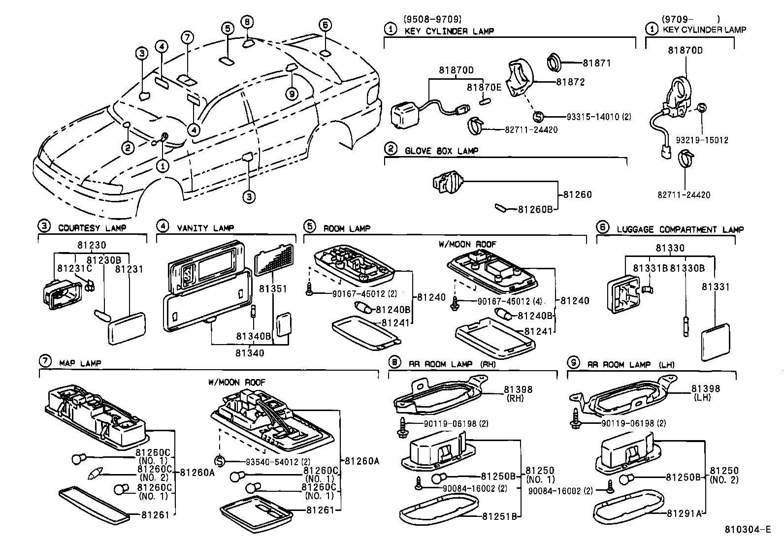 48141-AC010 CLIP, COURTESY LAMP product image