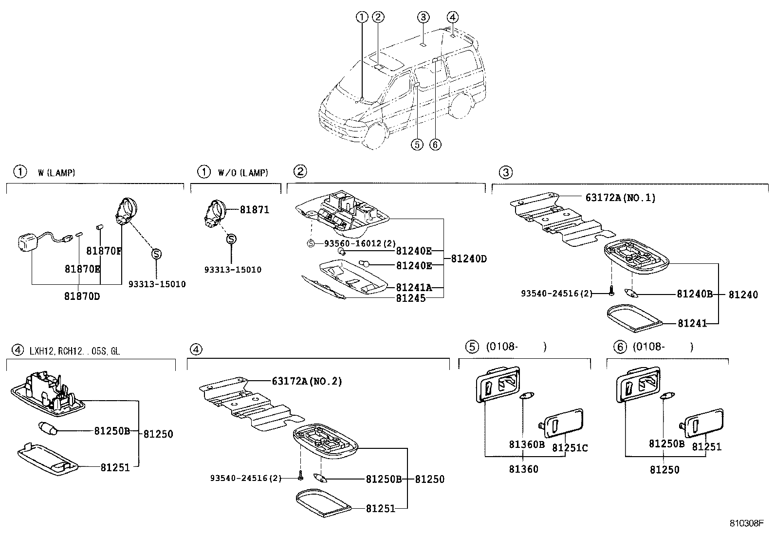 81870-26010 LAMP ASSY, KEY CYLINDER product image