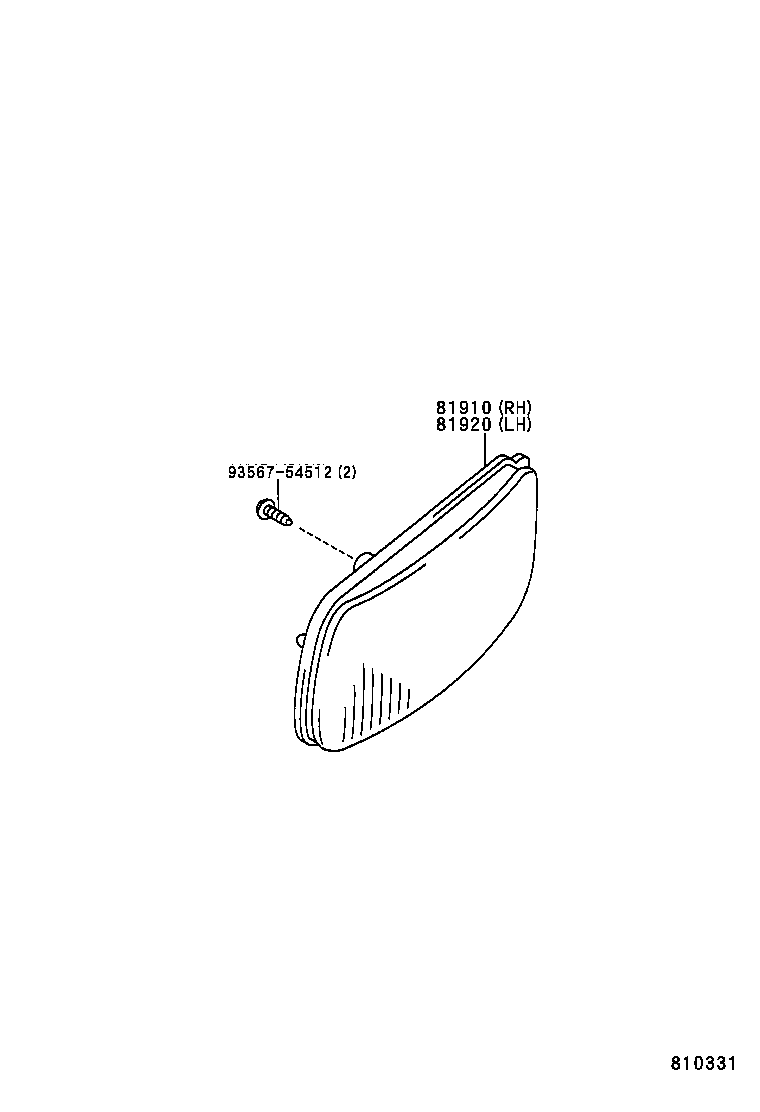 81910-26030 REFLECTOR ASSY, REFLEX, RH product image