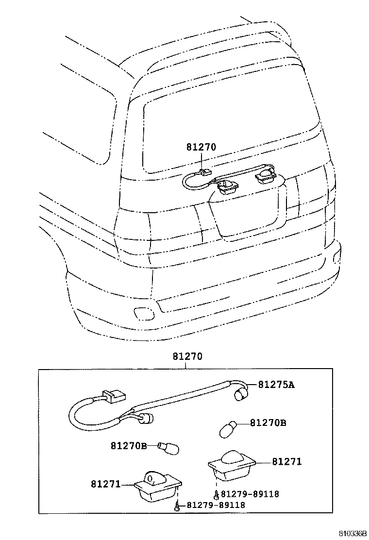 81270-26080 LAMP ASSY, LICENSE PLATE product image