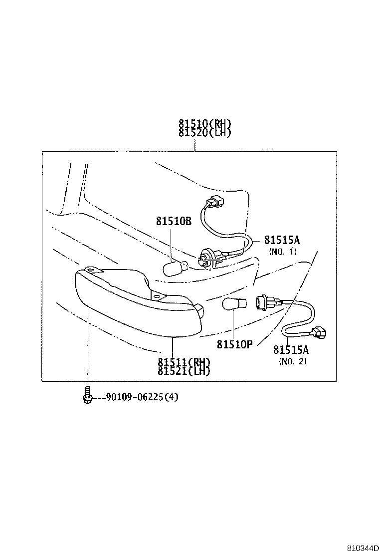 81510-40060 LAMP ASSY, FRONT TURN SIGNAL, RH product image