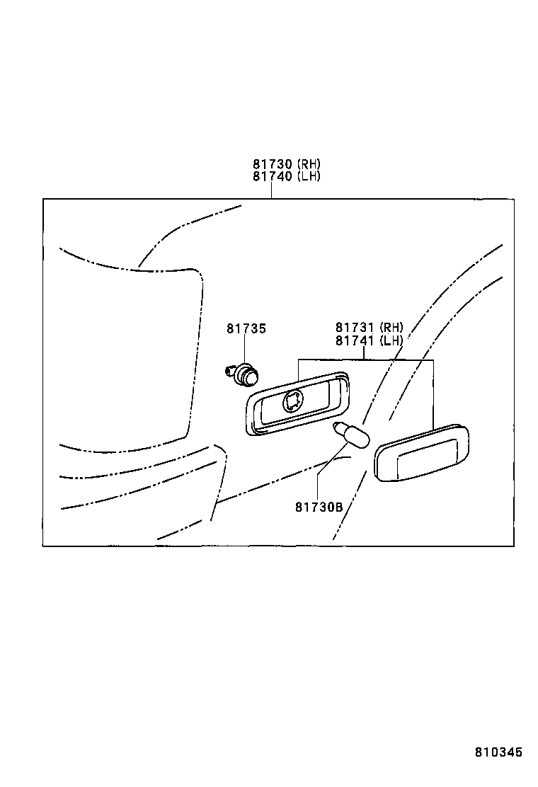 81730-40050 LAMP ASSY, SIDE TURN SIGNAL, RH product image