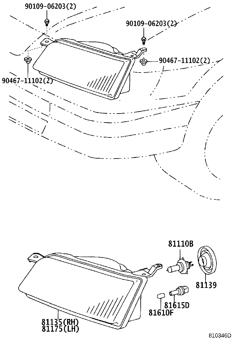81130-1E360 UNIT ASSY, HEADLAMP, RH product image