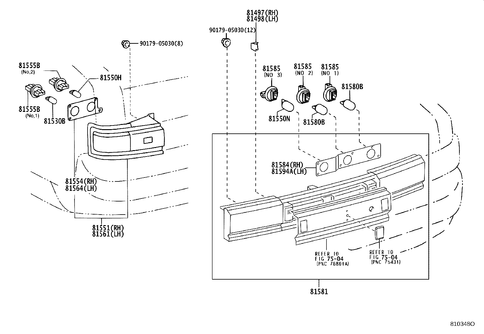 81581-40070 LENS, REAR LAMP product image