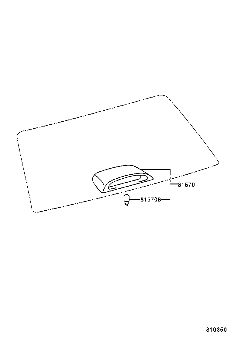 81570-40050-B0 LAMP ASSY, CENTER STOP product image