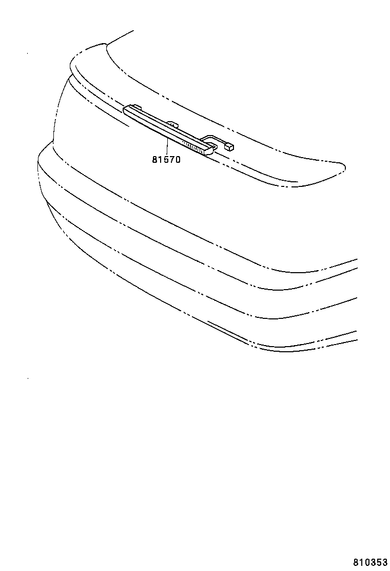 81570-12290 LAMP ASSY, CENTER STOP product image