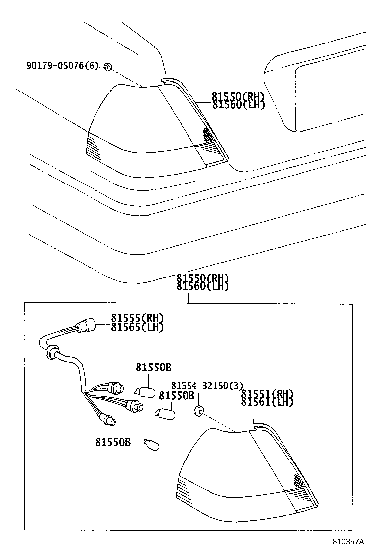81550-1E021 LAMP ASSY, REAR COMBINATION, RH product image