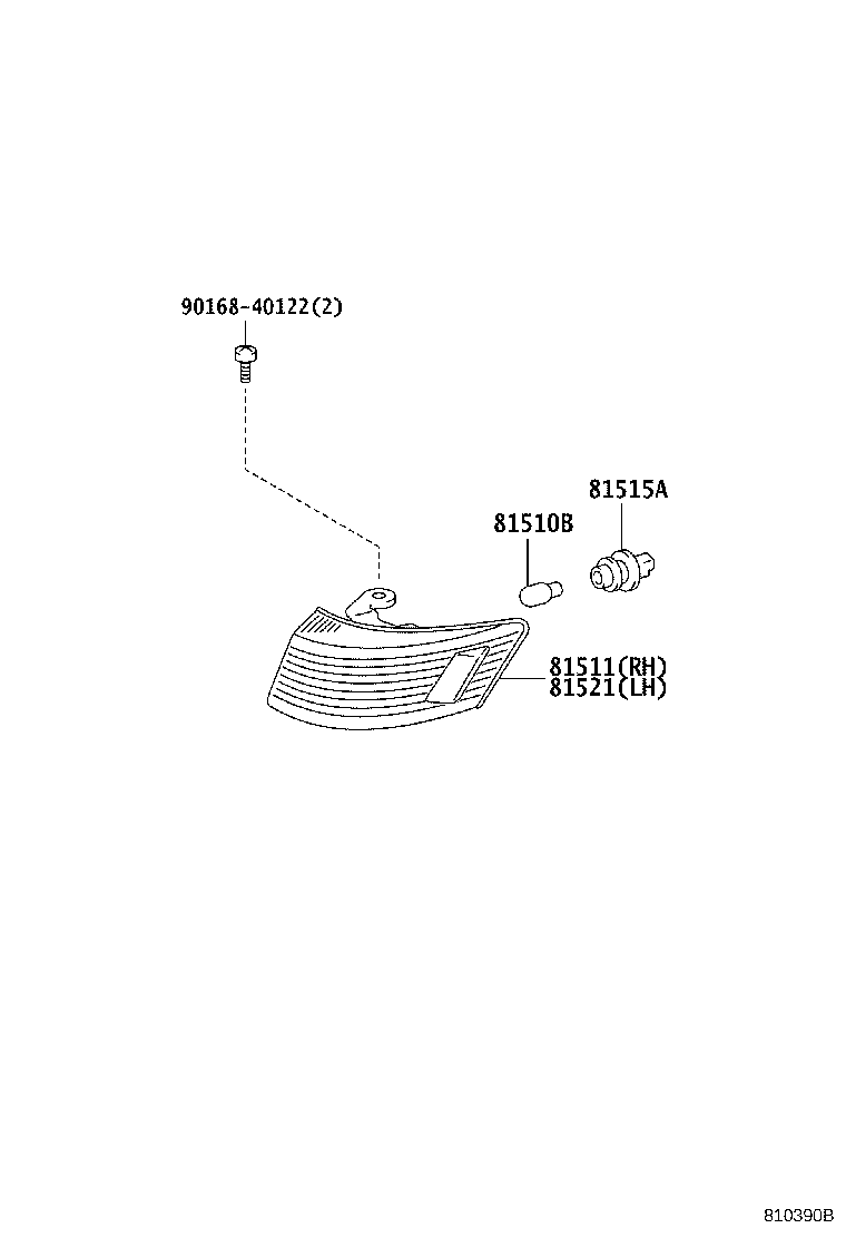 81511-33070 LENS, FRONT TURN SIGNAL LAMP, RH product image