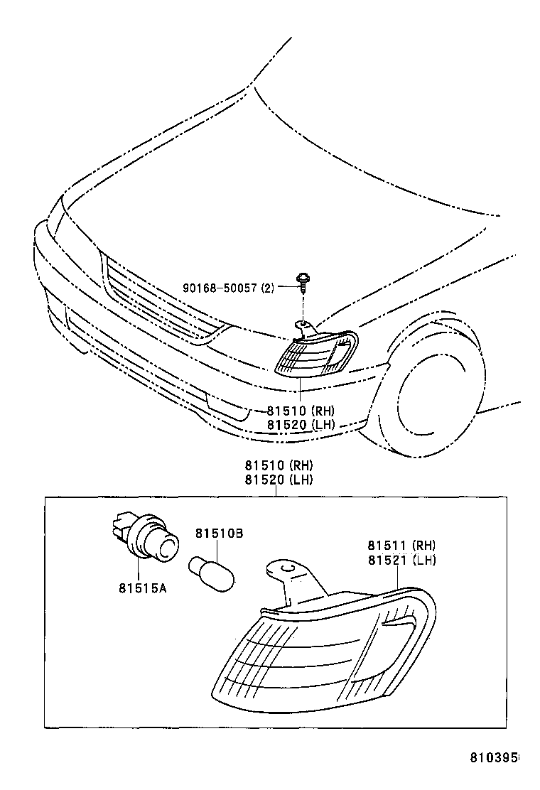 81510-13060 LAMP ASSY, FRONT TURN SIGNAL, RH product image