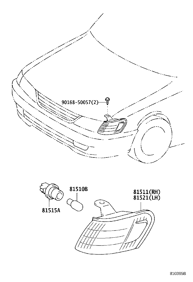 81511-13070 LENS, FRONT TURN SIGNAL LAMP, RH product image